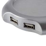 Подогреватель для кружек USB серый + USB хаб - Подогреватель для кружек USB серый + USB хаб