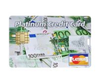 Флешка-кредитка "Platinum Credit Card EUR" 4 Гб
