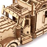 Деревянный конструктор сборная модель 3D Американский грузовик Kenworth W900 с прицепом-холодильником, 922 дет. - Деревянный конструктор сборная модель 3D Американский грузовик Kenworth W900 с прицепом-холодильником, 922 дет.
